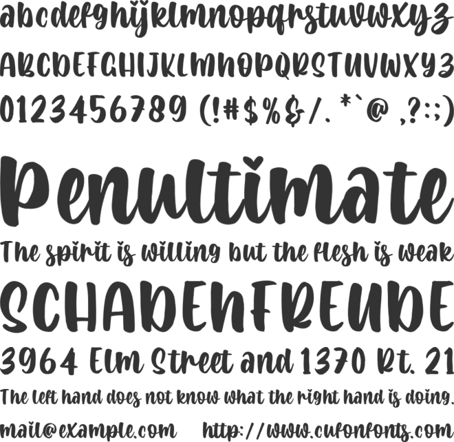 Baby Angelo font preview