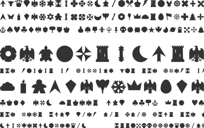 Suit Icons font preview