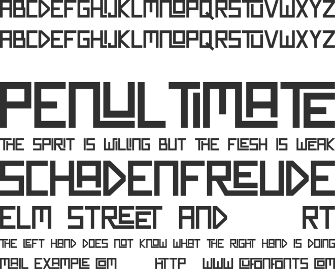 Thunderblack font preview