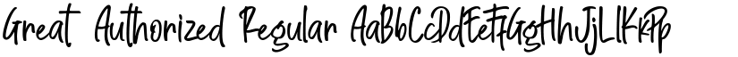 Great Authorized Regular font