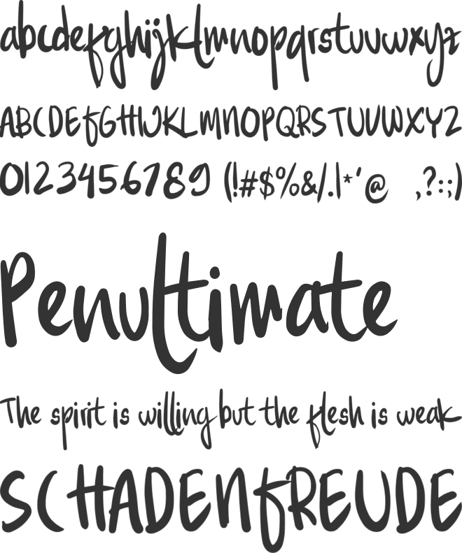 Familite font preview