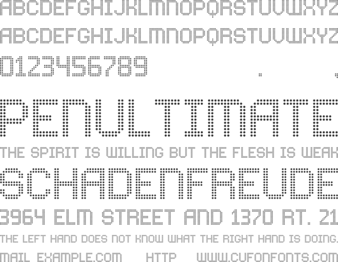 Comodot Round font preview