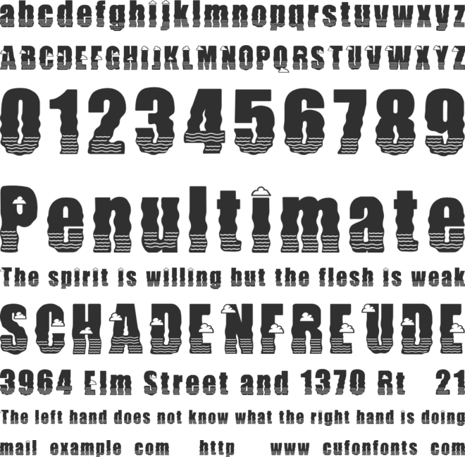 SunnySand font preview