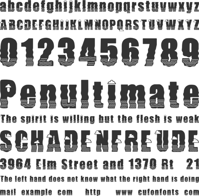 SunnySand font preview