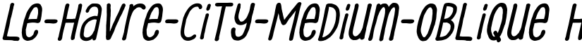 Le Havre City  Oblique font download