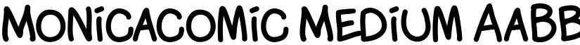 Monicacomic Medium font