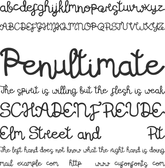 The Roseville font preview
