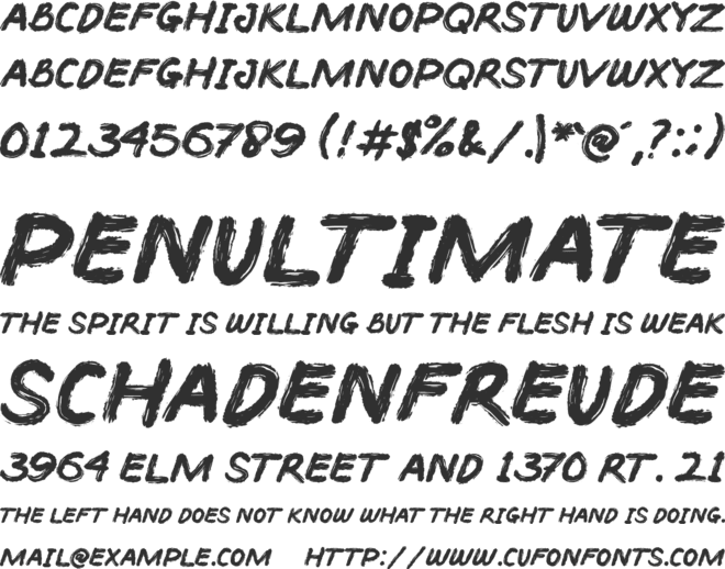 BACOTER font preview