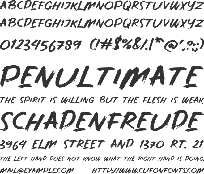 Digress font preview