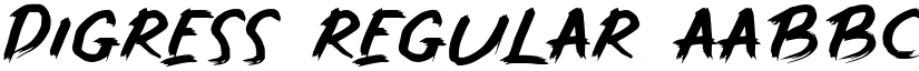 Digress Regular font