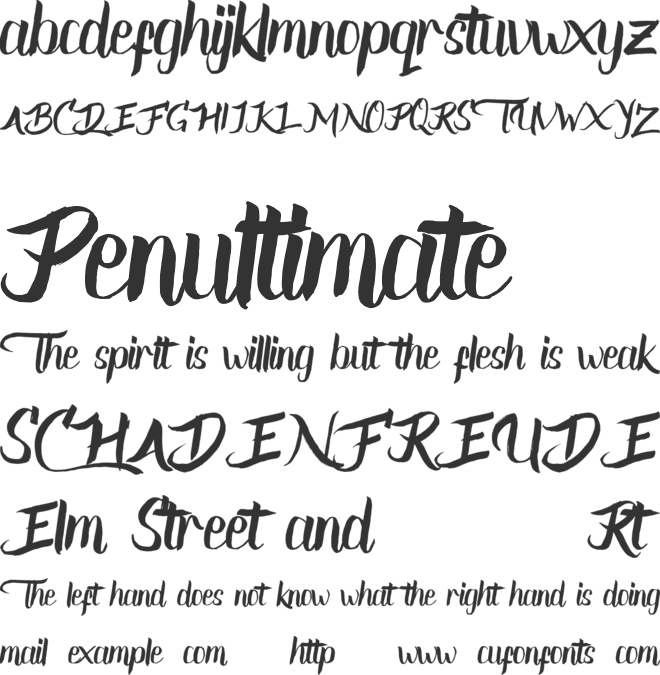 The-Creative font preview