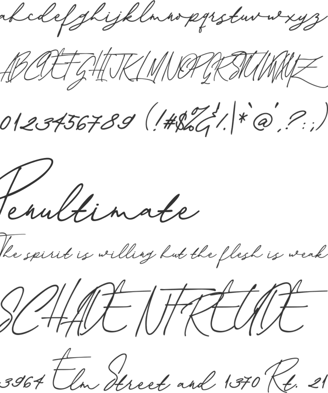 Kosakatta font preview