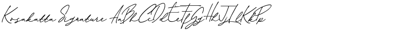 Kosakatta Signature font