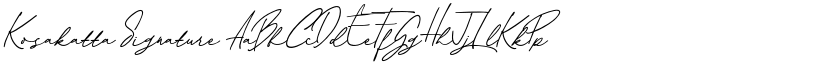 Kosakatta Signature font