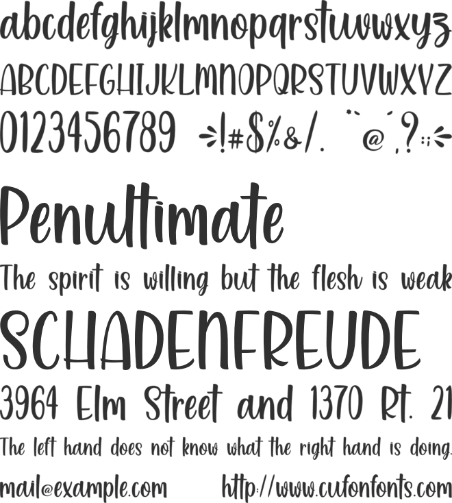 Kind and Rich - Personal Use font preview