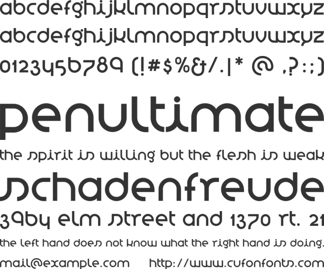 St Nova Sans font preview