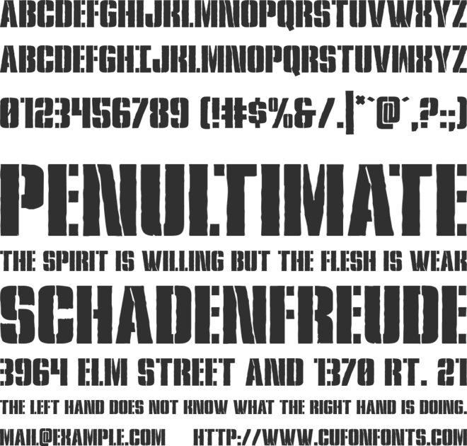 Rumble Tumble font preview