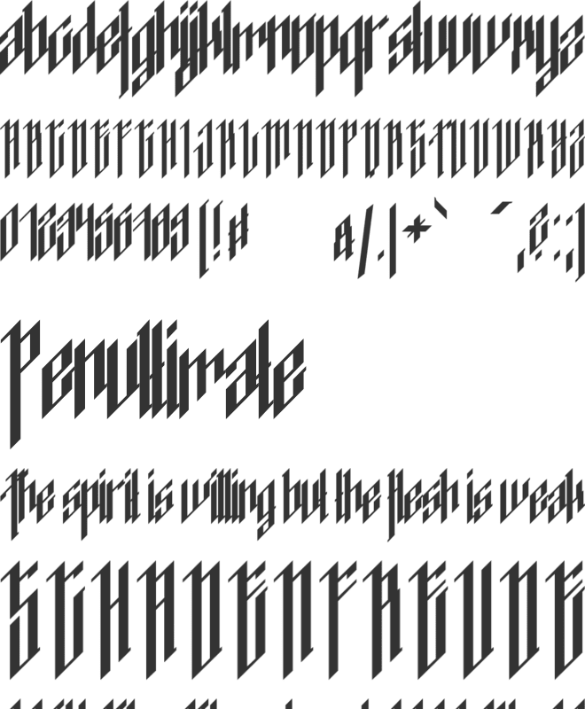 Dancing DL font preview