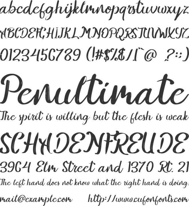 Lastnocis font preview