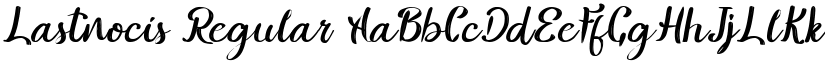 Lastnocis Regular font