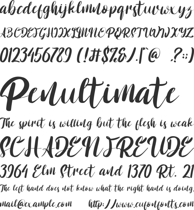 Moonday font preview