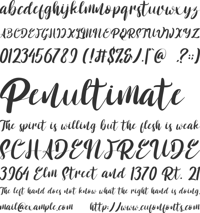 Moonday font preview