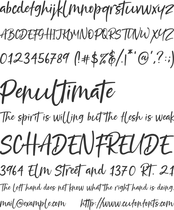 North Coast font preview