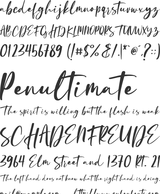 Oliver Blush font preview