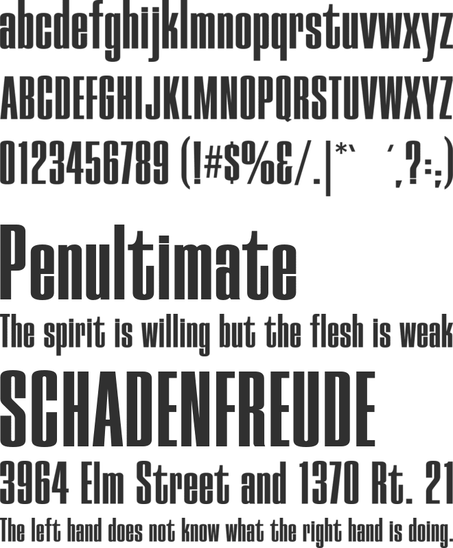 PeakCP font preview