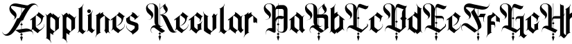 Zepplines Regular font