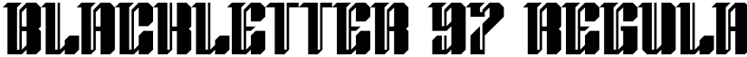 Blackletter 97 Regular font