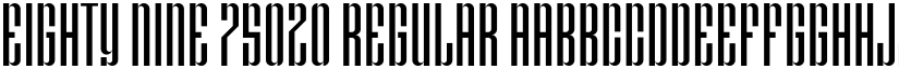 Eighty Nine 75020 Regular font