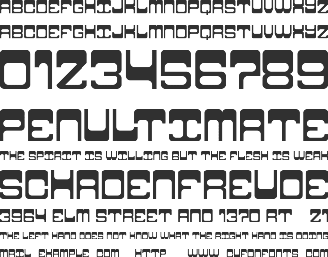 Lavomatic 2000 Plain font preview