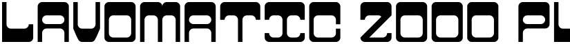 Lavomatic 2000 Plain Regular font