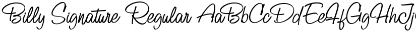 Billy Signature Regular font