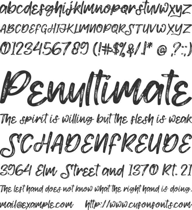 Smith mouth font preview