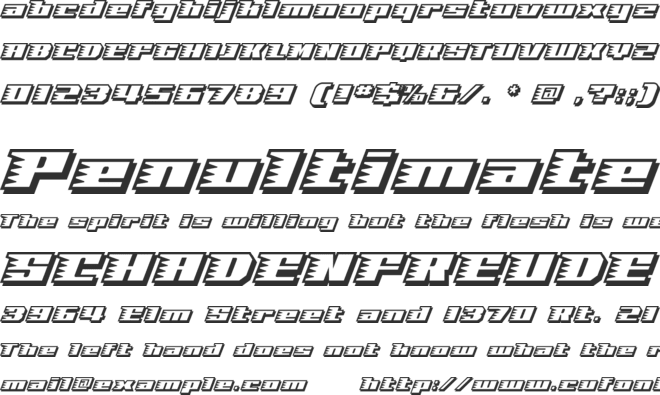 Speed Solid font preview