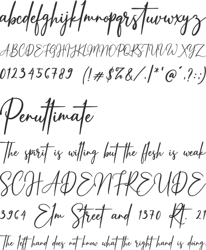 White Systemattic font preview