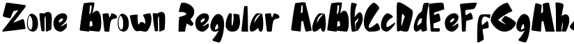 Zone Brown Regular font