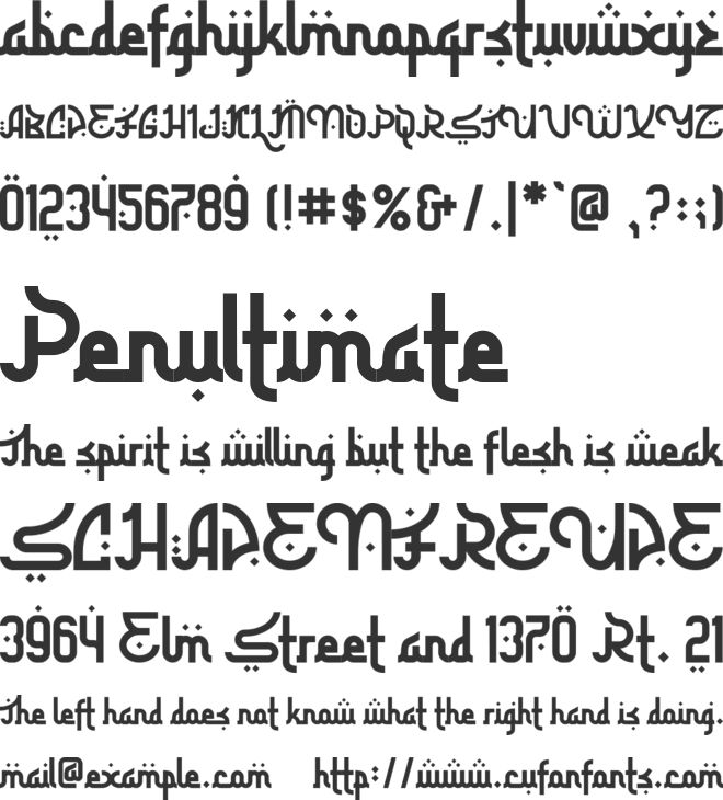 Tharwat font preview