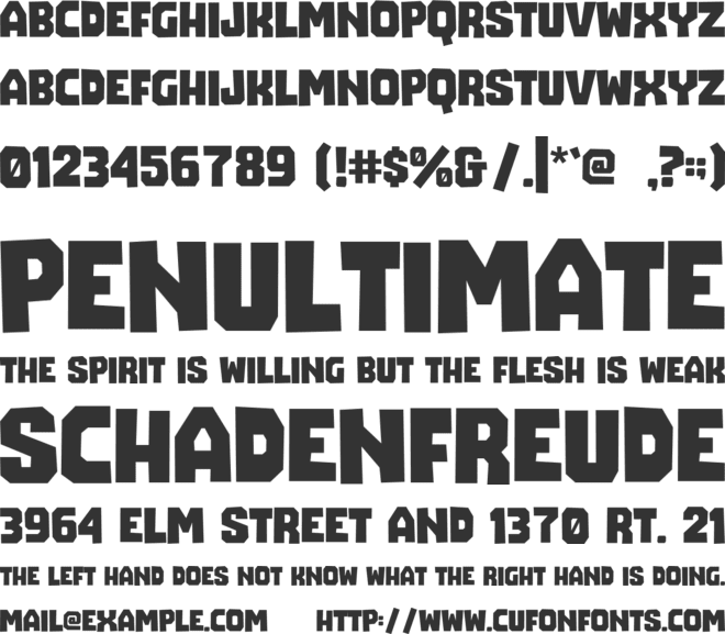 The Bomb Sound font preview