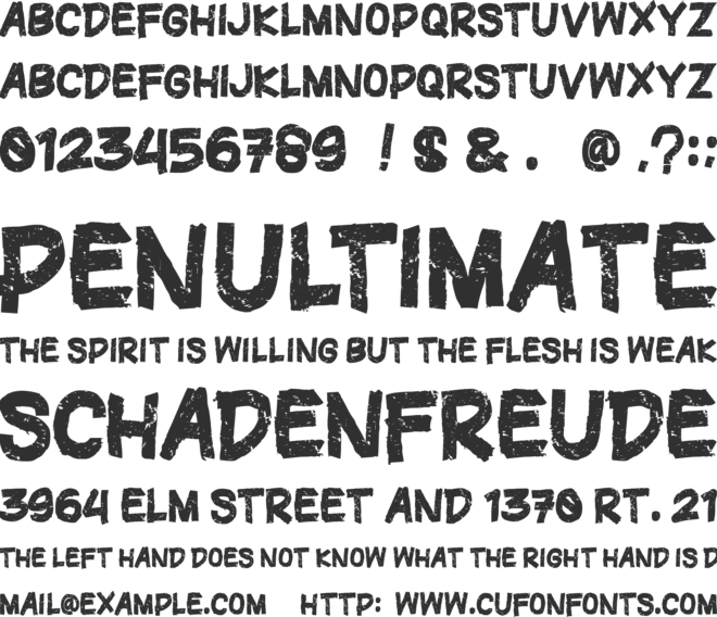 FREEZONE font preview