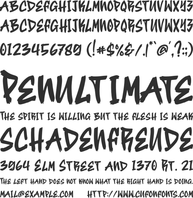 Street Hipster font preview
