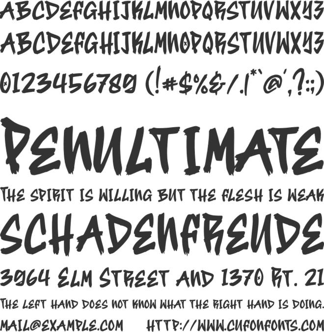 Street Hipster font preview