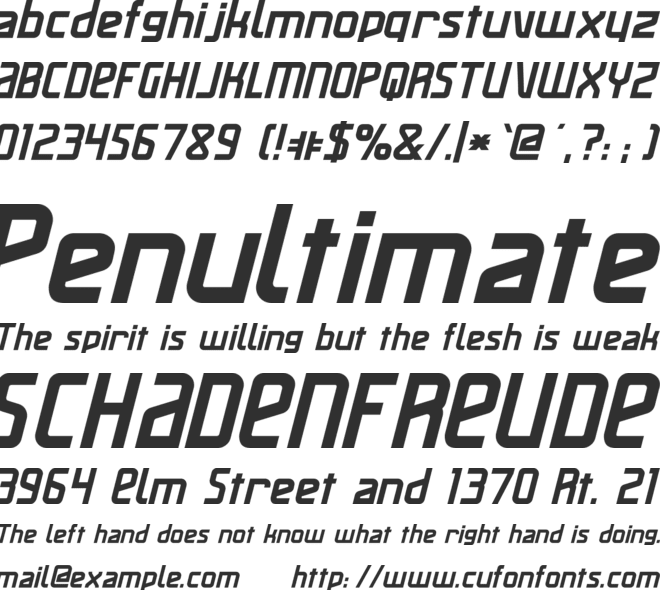 Maas Slicer font preview