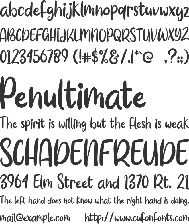 FROZEN ZONK font preview