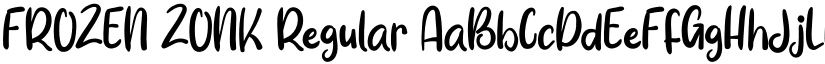 FROZEN ZONK Regular font