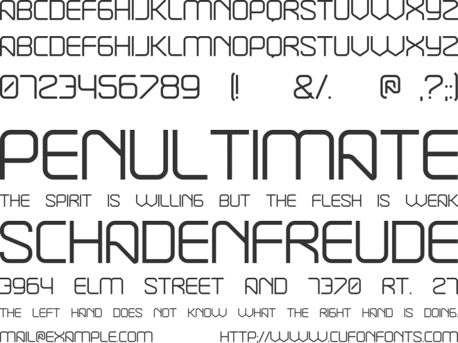 Break font preview