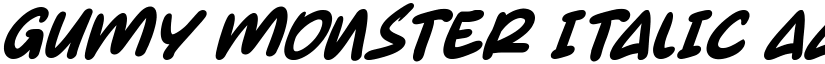 Gumy Monster Italic font