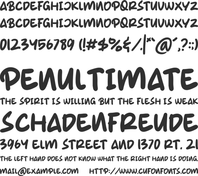 Gumy Monster font preview